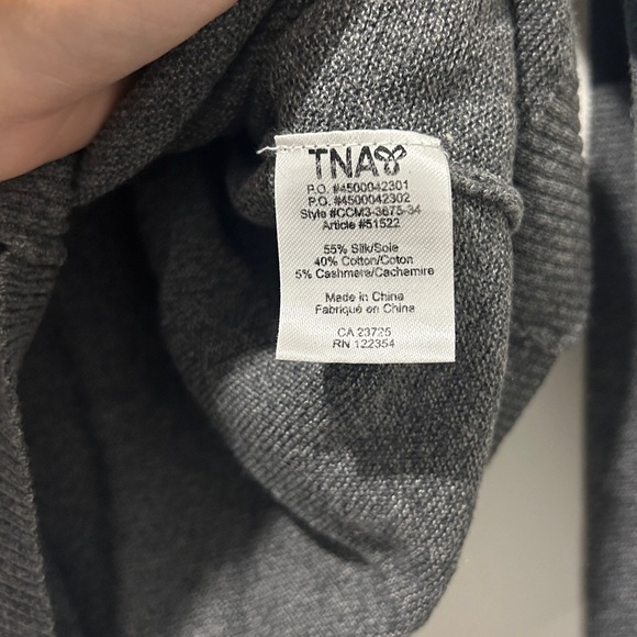 TNA long sleeve Size XXS ~ silk cashmere and cotton blend - Picture 3 of 5